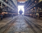 Спуск на воду подводной лодки «Можайск» проекта 636 на Адмиралтейских верфях